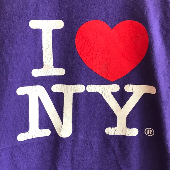 Purple I Love NY T-Shirt Size XL - Picture 2 of 4